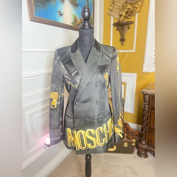 Moschino Couture Veste Noire Talle - Picture 3 of 11